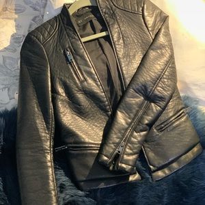 Zara faux leather moto jacket